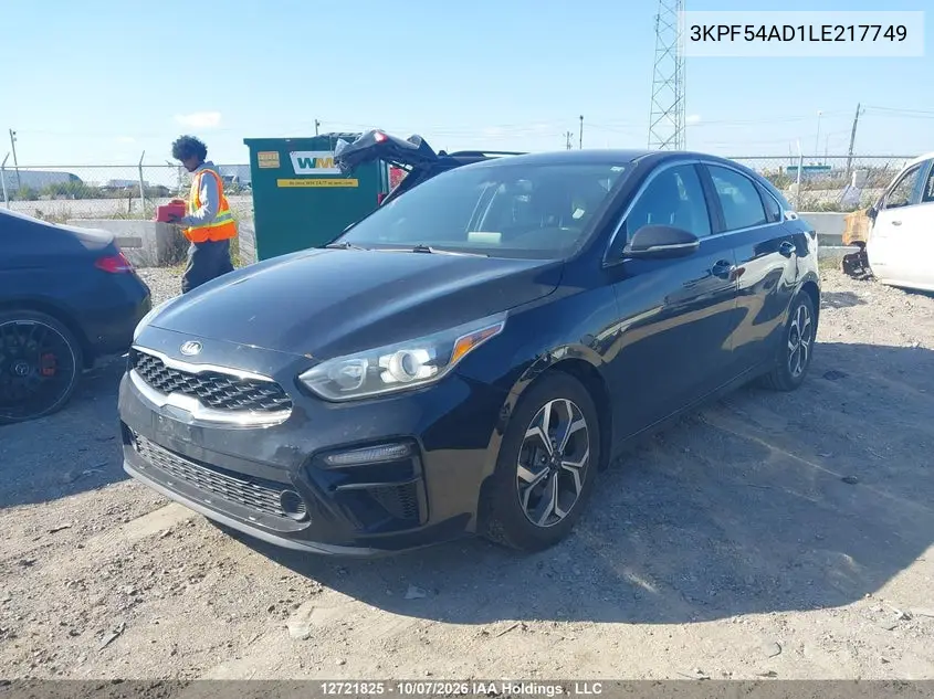 2020 KIA FORTE VIN 3KPF54AD1LE217749 — фото 2
