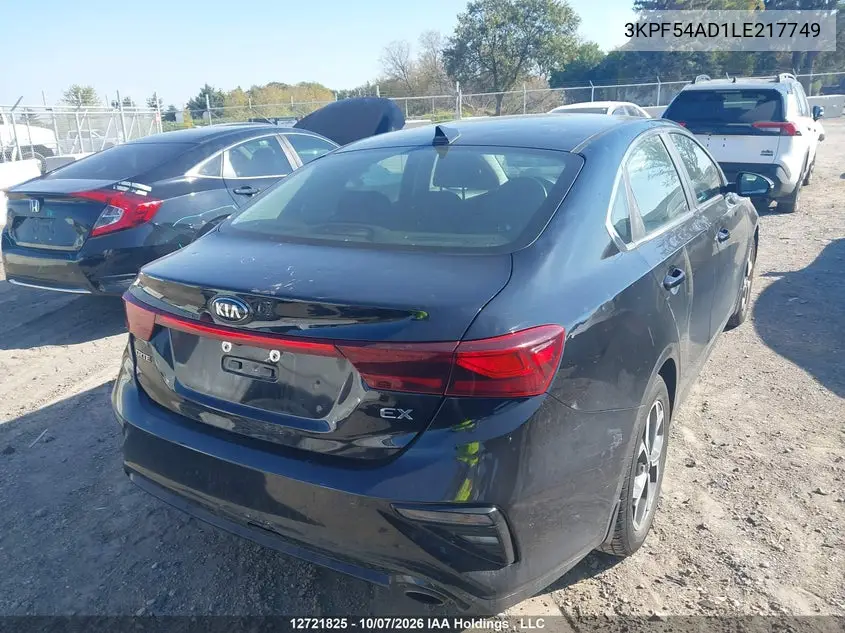 2020 KIA FORTE VIN 3KPF54AD1LE217749 — фото 4