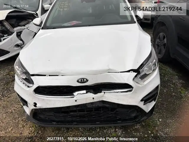 2020 KIA FORTE VIN 3KPF54AD3LE219244 — фото 10