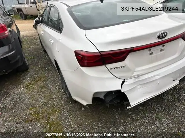 2020 KIA FORTE VIN 3KPF54AD3LE219244 — фото 4