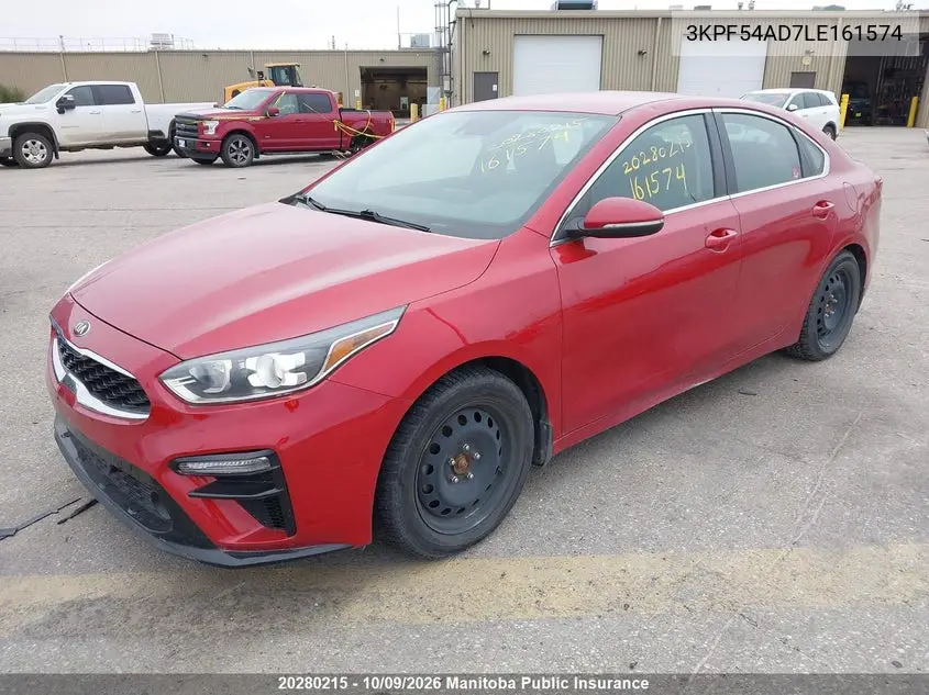 2020 KIA FORTE VIN 3KPF54AD7LE161574 — фото 2