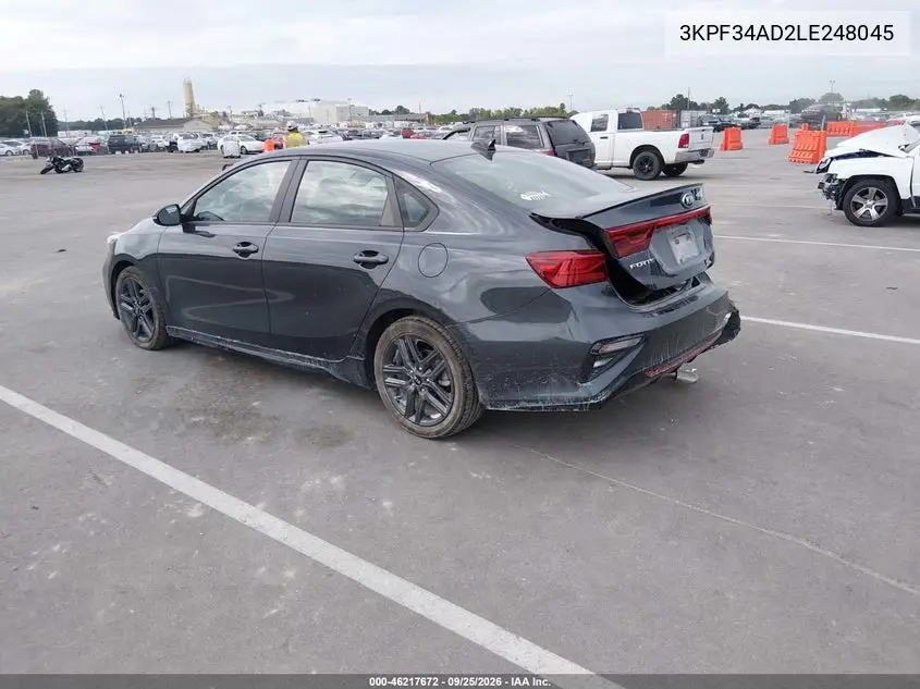 2020 KIA FORTE VIN 3KPF34AD2LE248045 — фото 3