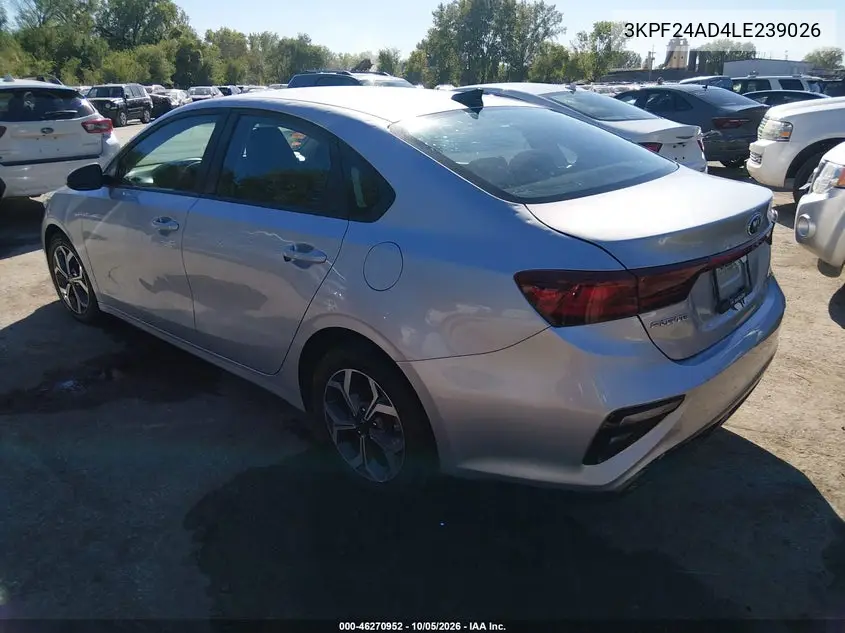 2020 KIA FORTE VIN 3KPF24AD4LE239026 — фото 3