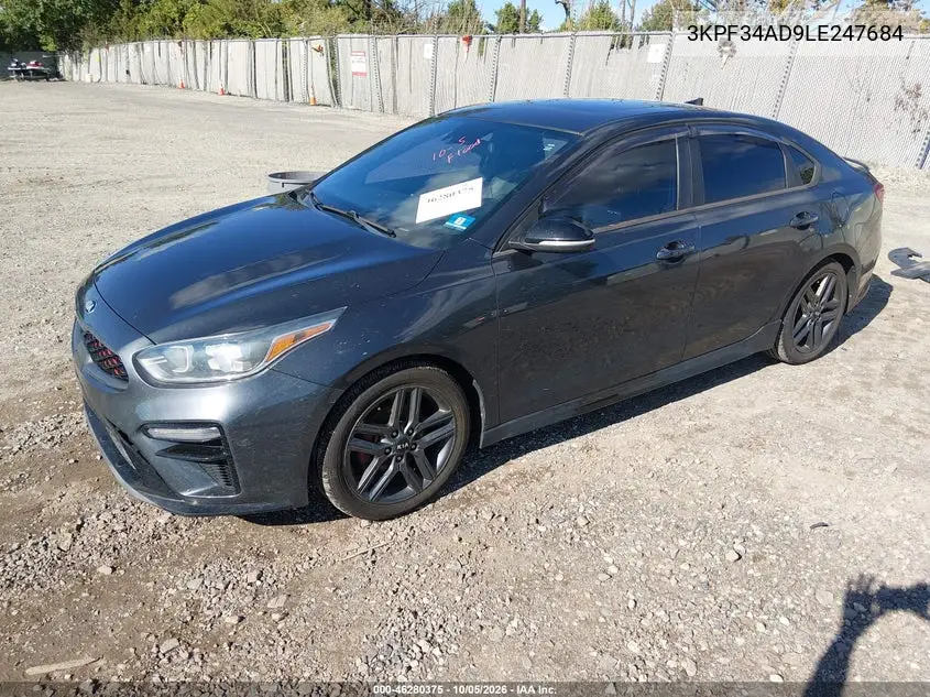 2020 KIA FORTE VIN 3KPF34AD9LE247684 — фото 2