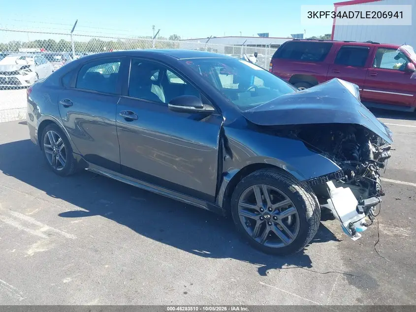 KIA FORTE 2020, VIN 3KPF34AD7LE206941
