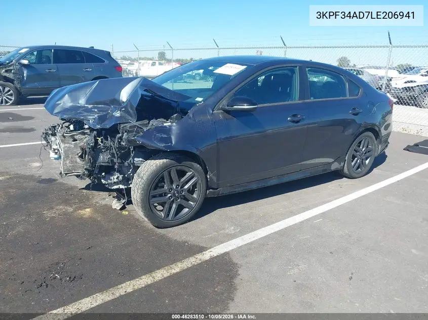 2020 KIA FORTE VIN 3KPF34AD7LE206941 — фото 2