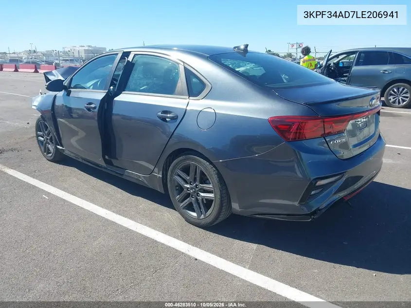 2020 KIA FORTE VIN 3KPF34AD7LE206941 — фото 3