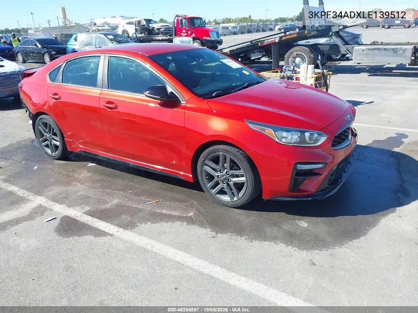 KIA FORTE 2020, VIN 3KPF34ADXLE139512