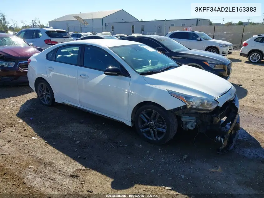 KIA FORTE 2020, VIN 3KPF34AD2LE163383