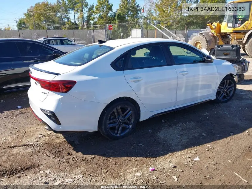 2020 KIA FORTE VIN 3KPF34AD2LE163383 — фото 4