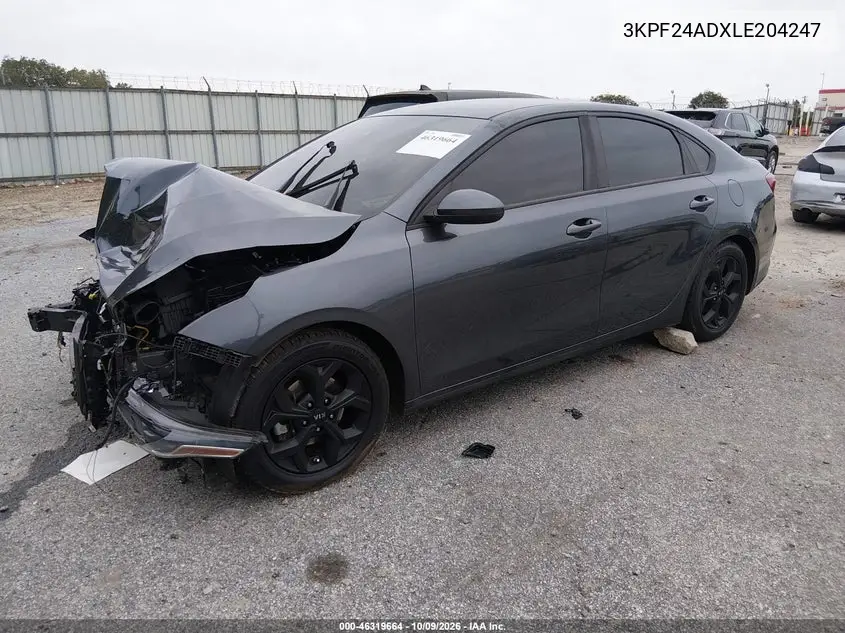 2020 KIA FORTE VIN 3KPF24ADXLE204247 — фото 2