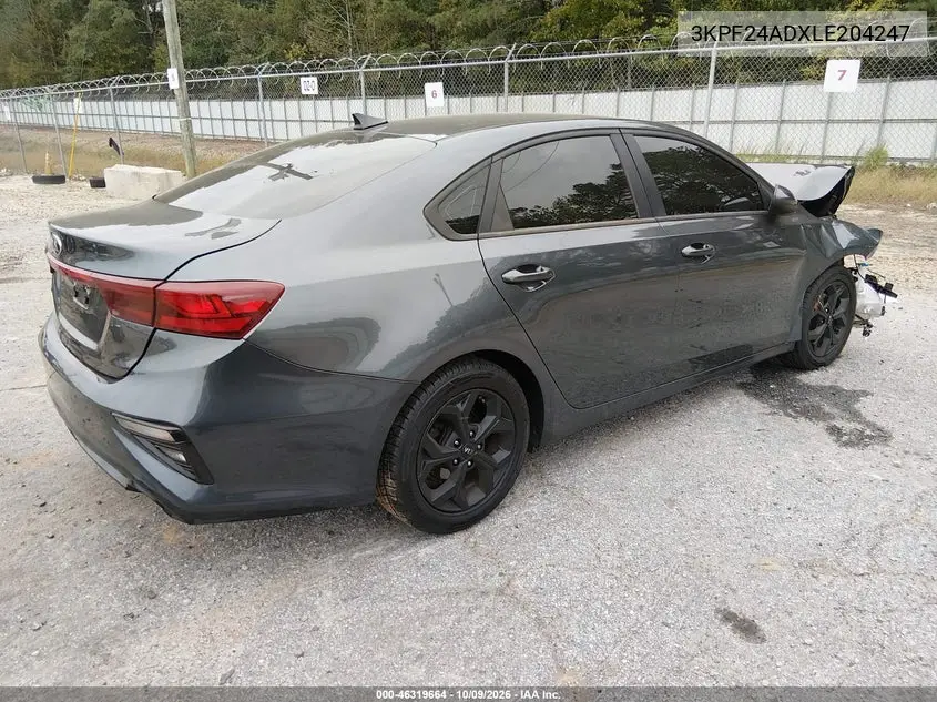 2020 KIA FORTE VIN 3KPF24ADXLE204247 — фото 4
