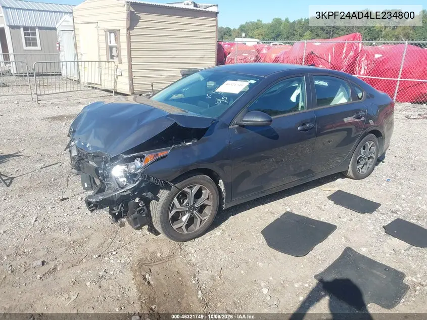 2020 KIA FORTE VIN 3KPF24AD4LE234800 — фото 2