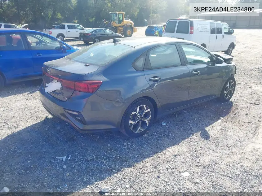 2020 KIA FORTE VIN 3KPF24AD4LE234800 — фото 4
