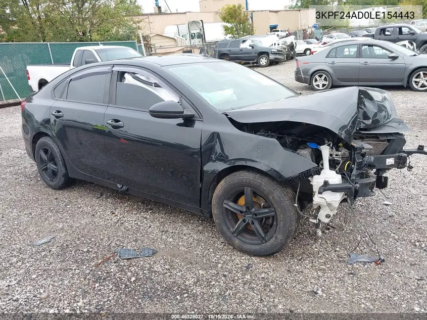 KIA FORTE 2020, VIN 3KPF24AD0LE154443