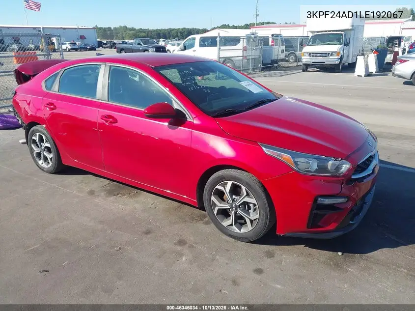 KIA FORTE 2020, VIN 3KPF24AD1LE192067