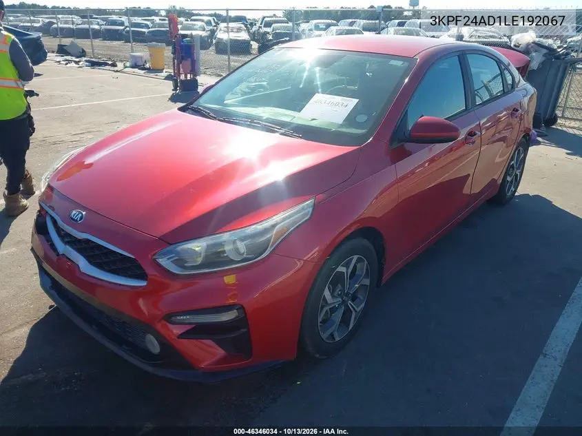 2020 KIA FORTE VIN 3KPF24AD1LE192067 — фото 2