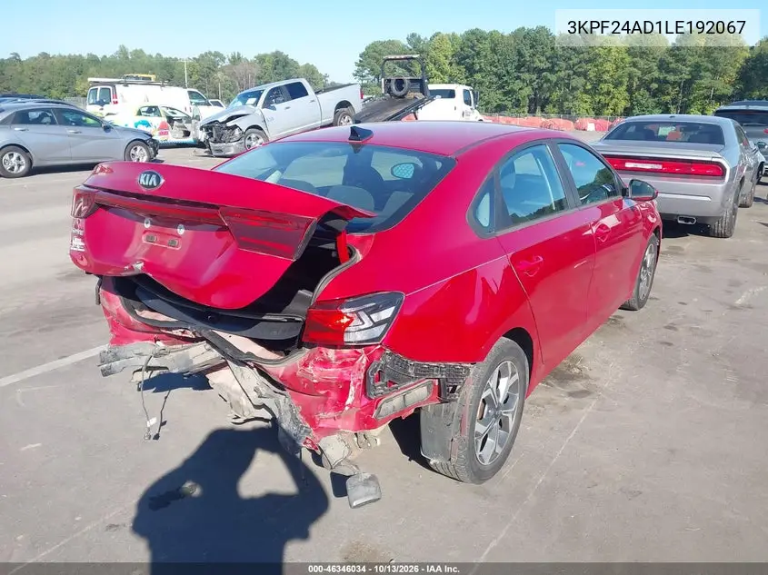 2020 KIA FORTE VIN 3KPF24AD1LE192067 — фото 4