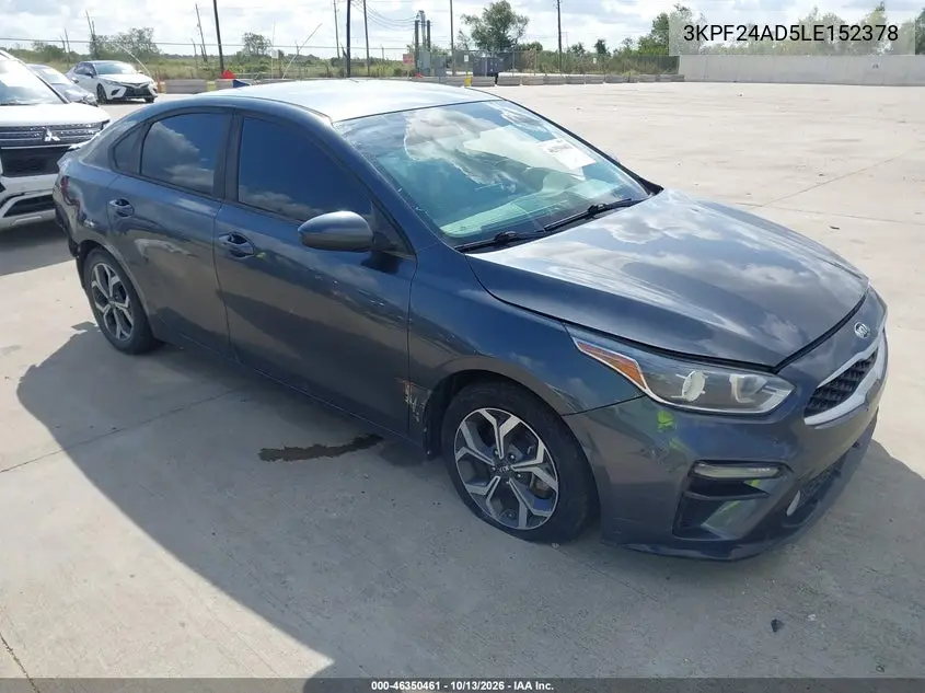 KIA FORTE 2020, VIN 3KPF24AD5LE152378