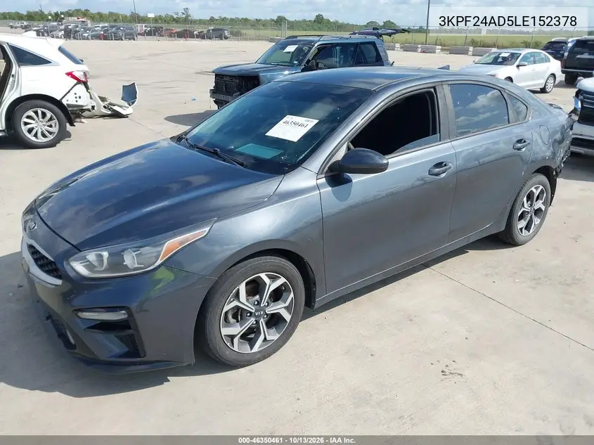 2020 KIA FORTE VIN 3KPF24AD5LE152378 — фото 2