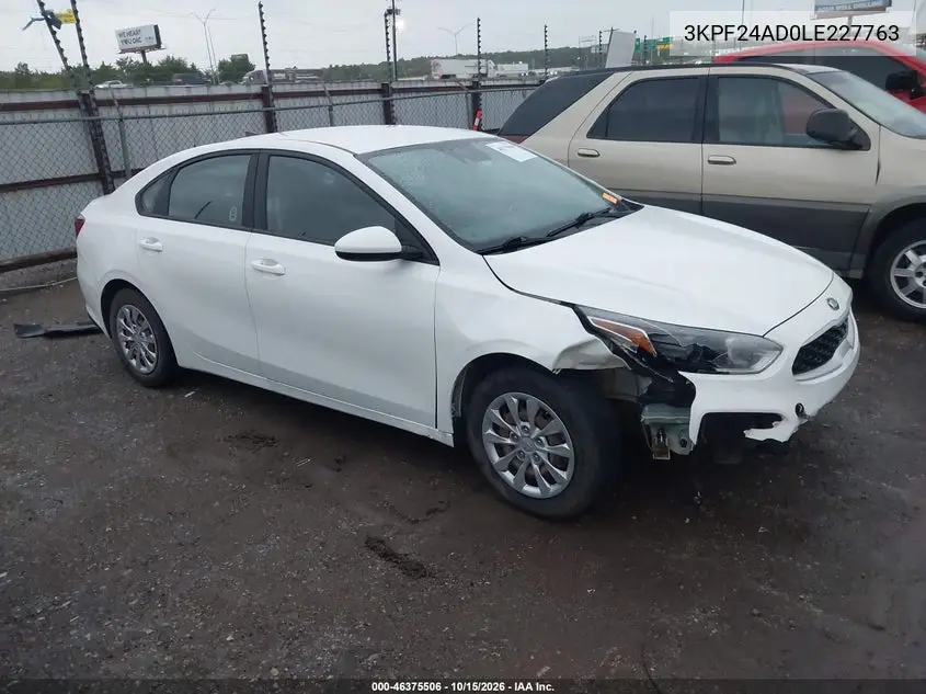 KIA FORTE 2020, VIN 3KPF24AD0LE227763