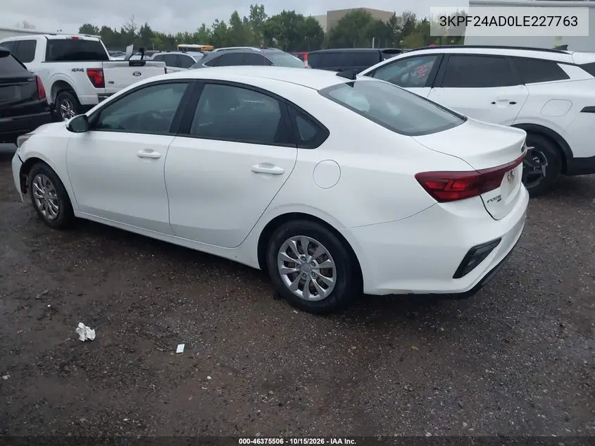 2020 KIA FORTE VIN 3KPF24AD0LE227763 — фото 3