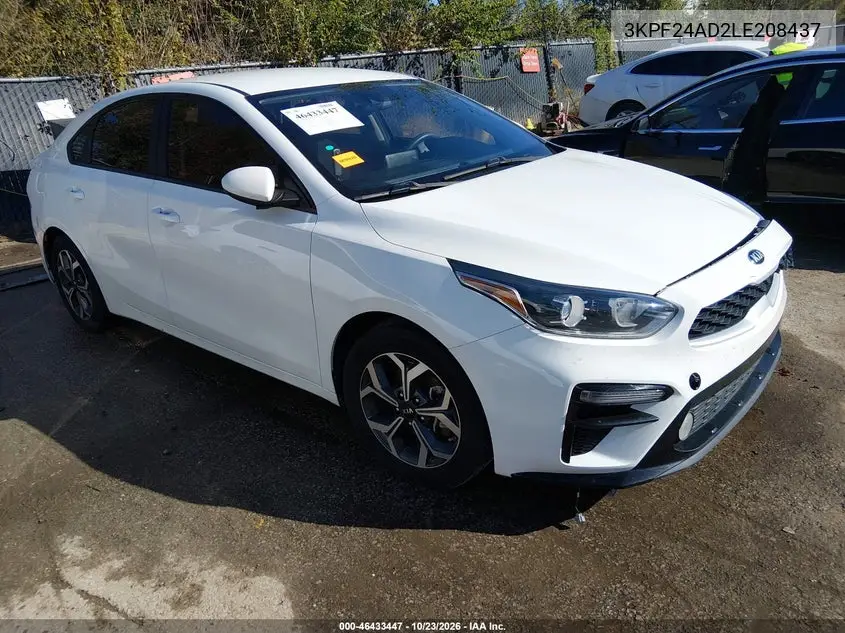 KIA FORTE 2020, VIN 3KPF24AD2LE208437