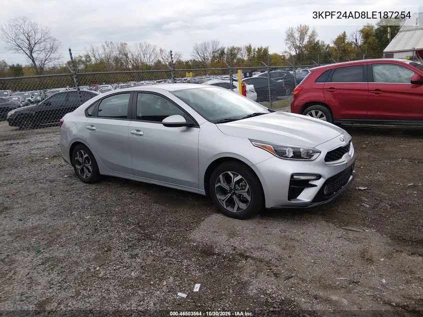 KIA FORTE 2020, VIN 3KPF24AD8LE187254