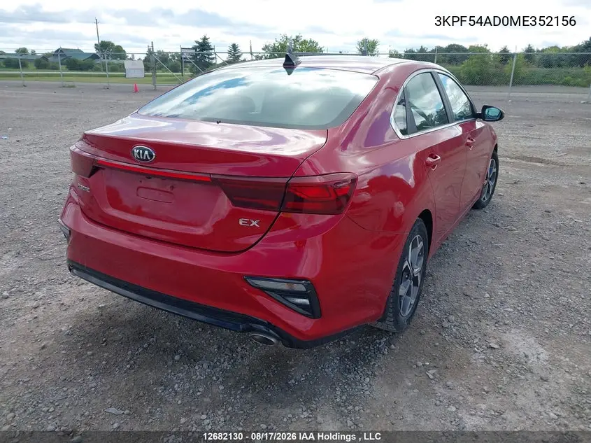 2021 KIA FORTE VIN 3KPF54AD0ME352156 — фото 4