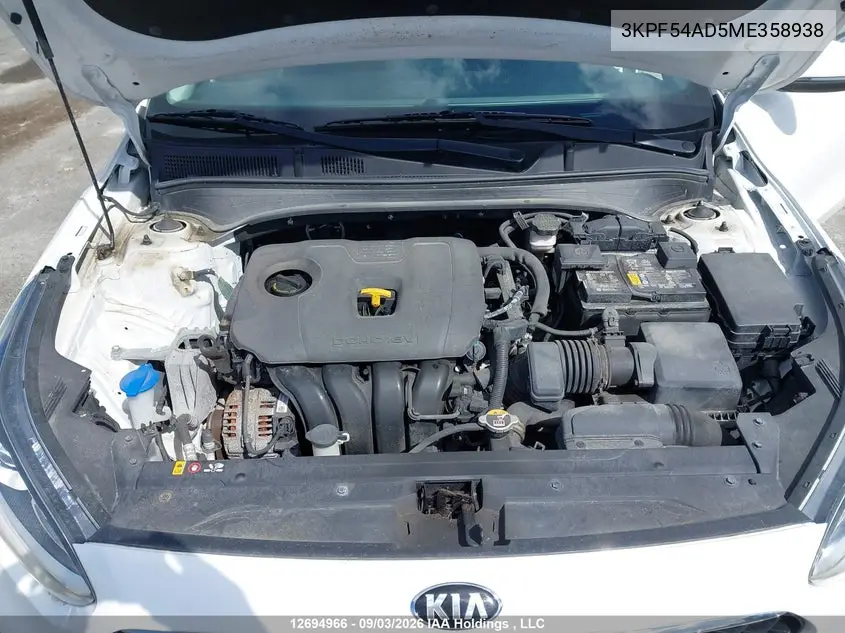 2021 KIA FORTE VIN 3KPF54AD5ME358938 — фото 10