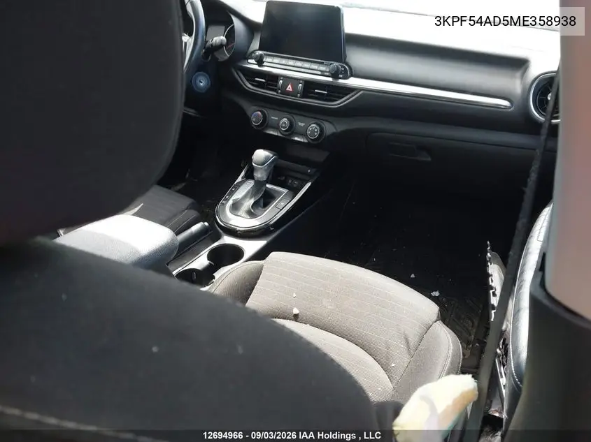 2021 KIA FORTE VIN 3KPF54AD5ME358938 — фото 5