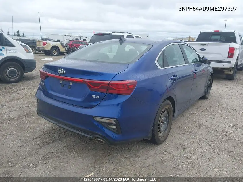 2021 KIA FORTE VIN 3KPF54AD9ME297397 — фото 4