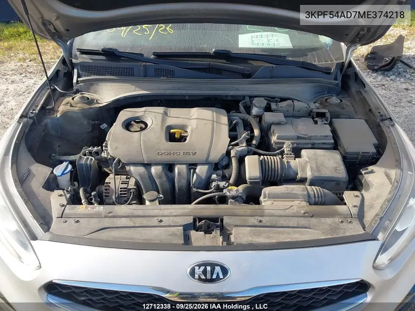 2021 KIA FORTE VIN 3KPF54AD7ME374218 — фото 10