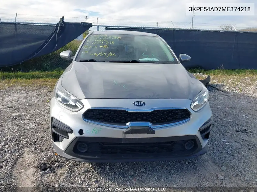 2021 KIA FORTE VIN 3KPF54AD7ME374218 — фото 12