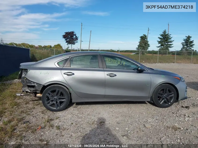 2021 KIA FORTE VIN 3KPF54AD7ME374218 — фото 13