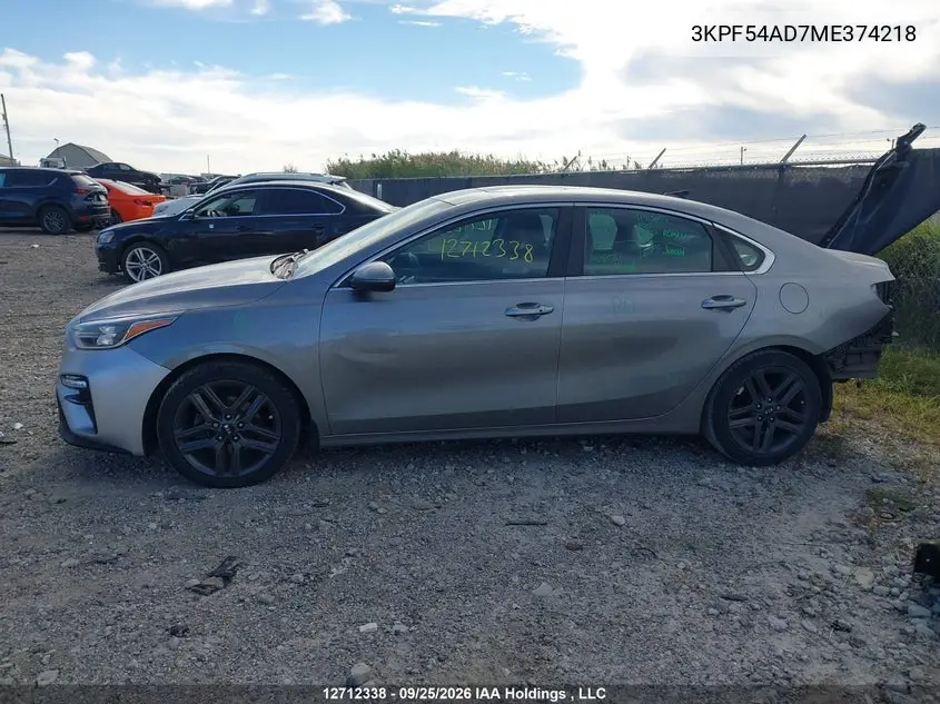 2021 KIA FORTE VIN 3KPF54AD7ME374218 — фото 14