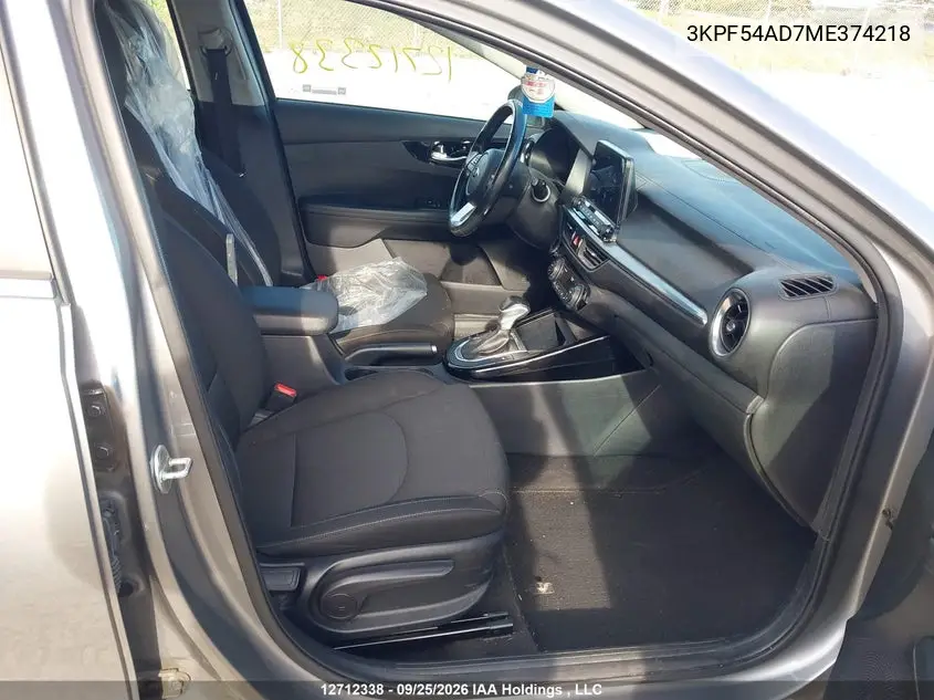 2021 KIA FORTE VIN 3KPF54AD7ME374218 — фото 5