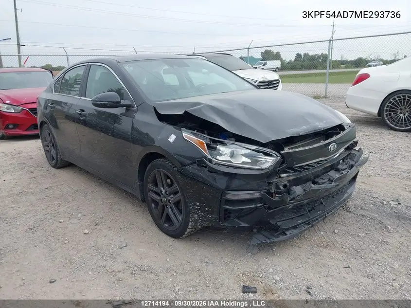 KIA FORTE 2021, VIN 3KPF54AD7ME293736