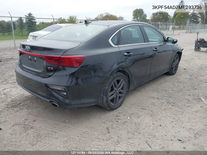 2021 KIA FORTE VIN 3KPF54AD7ME293736 — фото 4