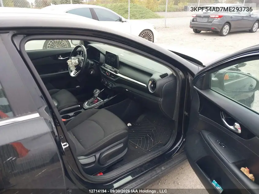2021 KIA FORTE VIN 3KPF54AD7ME293736 — фото 5