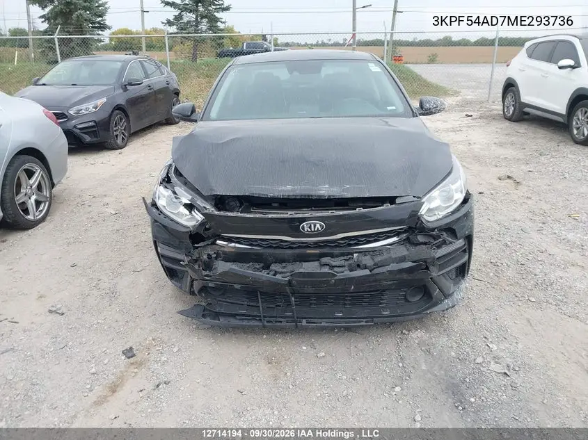 2021 KIA FORTE VIN 3KPF54AD7ME293736 — фото 6