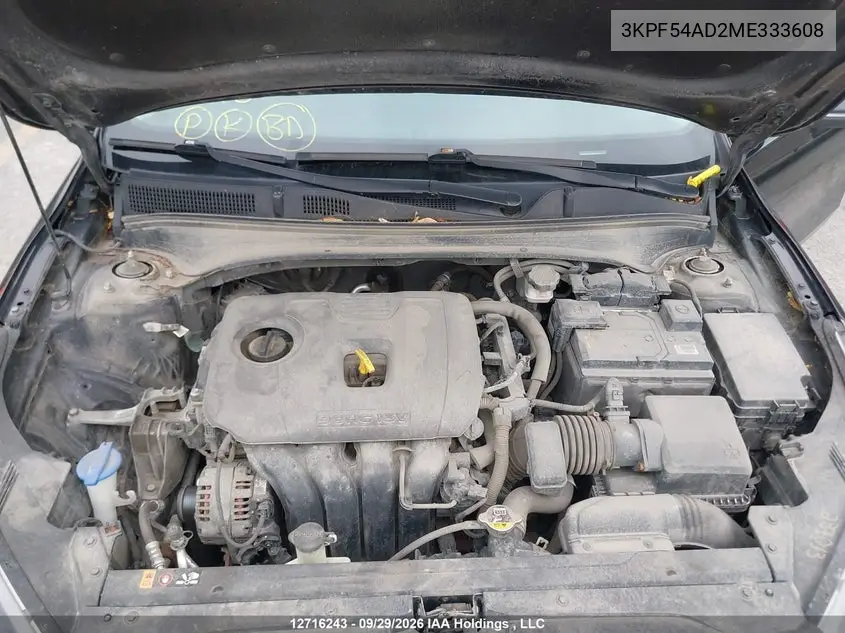 2021 KIA FORTE VIN 3KPF54AD2ME333608 — фото 10