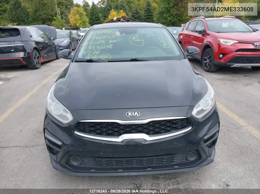 2021 KIA FORTE VIN 3KPF54AD2ME333608 — фото 12