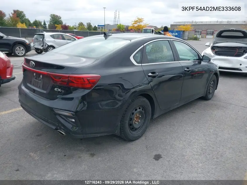 2021 KIA FORTE VIN 3KPF54AD2ME333608 — фото 4