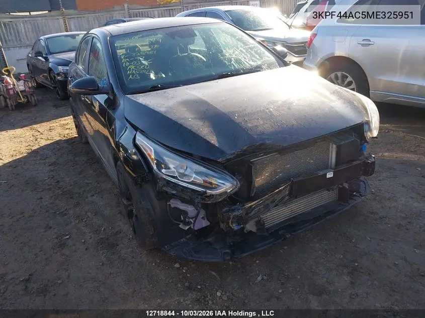 KIA FORTE 2021, VIN 3KPF44AC5ME325951