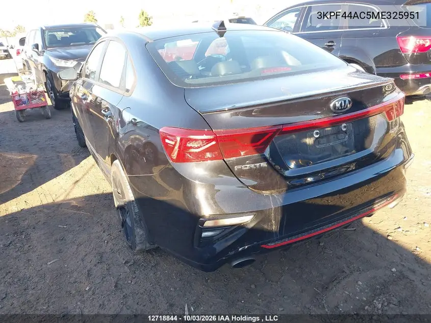 2021 KIA FORTE VIN 3KPF44AC5ME325951 — фото 3