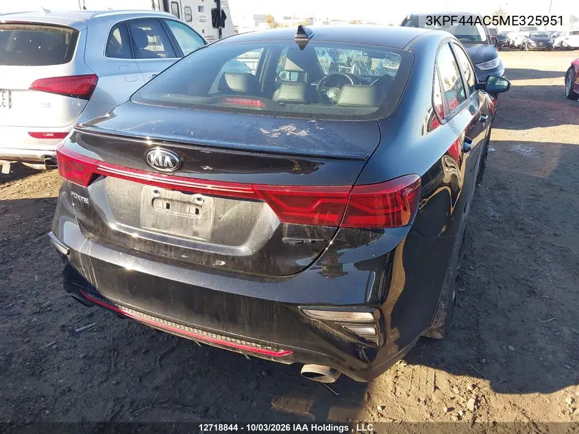 2021 KIA FORTE VIN 3KPF44AC5ME325951 — фото 4