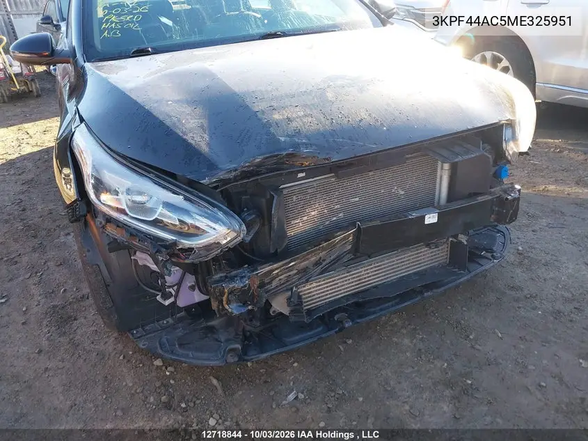 2021 KIA FORTE VIN 3KPF44AC5ME325951 — фото 6