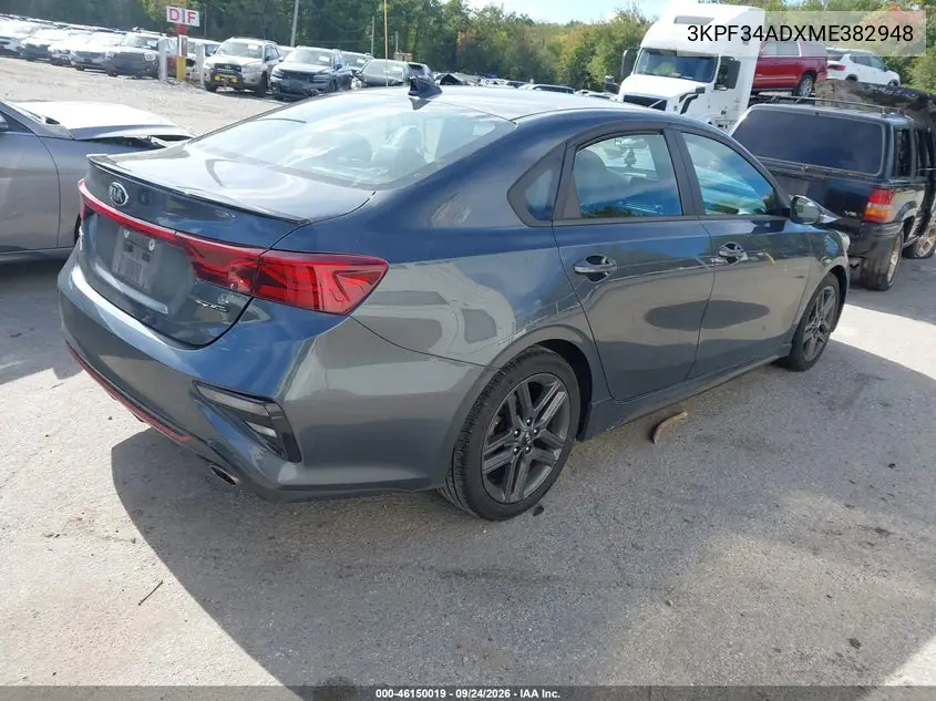 2021 KIA FORTE VIN 3KPF34ADXME382948 — фото 4