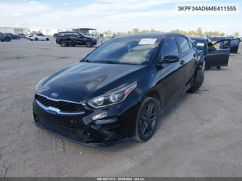 2021 KIA FORTE VIN 3KPF34AD6ME411555 — фото 2